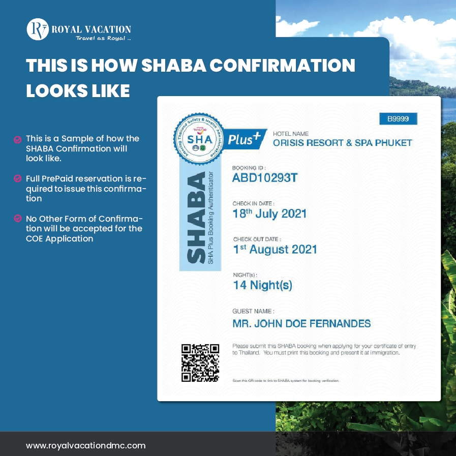 SHABA Confirmation Letter Sha Plus
