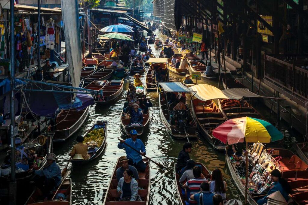 Floating Market and Grand Palace Bangkok Day Trip
